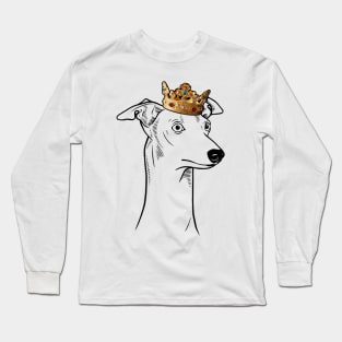 Whippet Dog King Queen Wearing Crown Long Sleeve T-Shirt